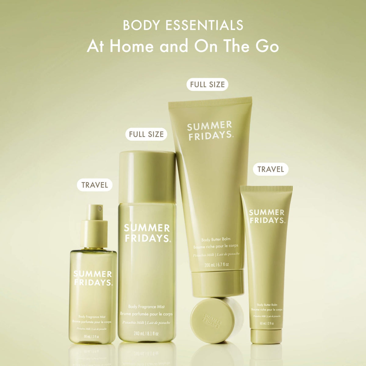 Summer Fridays Mini Pistachio Milk Hair + Body Fragrance Mist with Pistachio + Raspberry Sugar - 90 ml