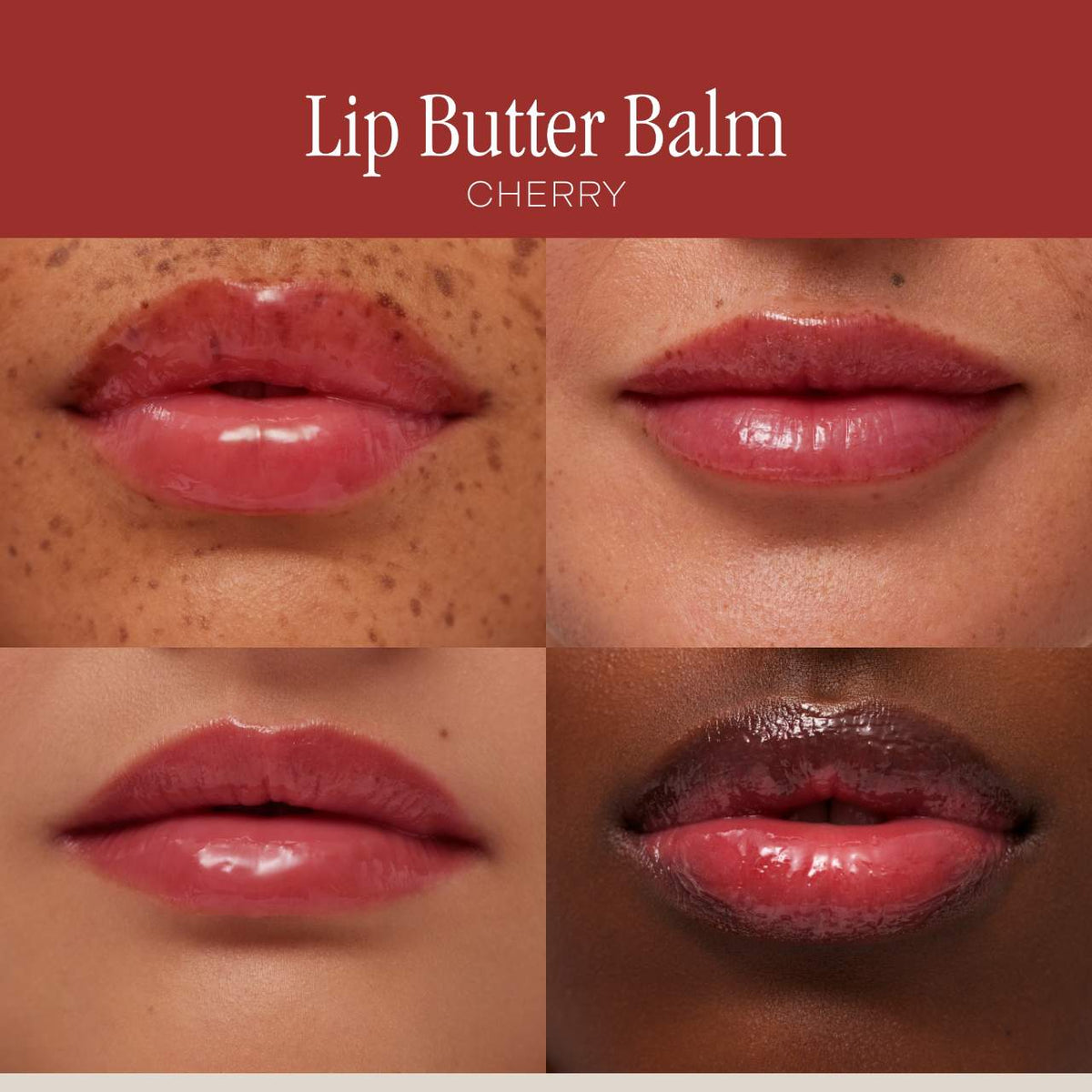 Summer Fridays Lip Butter Balm Treatment for Hydration + Nourishing Shine - Cherry - sheer cherry red