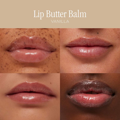 Summer Fridays Lip Butter Balm Treatment for Hydration + Nourishing Shine - Vanilla - sheer clear
