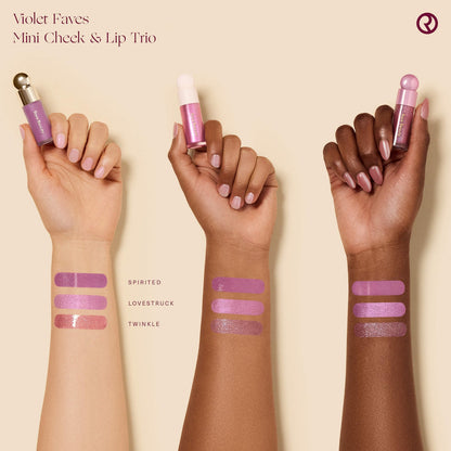 Rare Beauty by Selena Gomez Violet Faves Mini Cheek and Lip Trio Makeup Gift Set - SKU-3014594