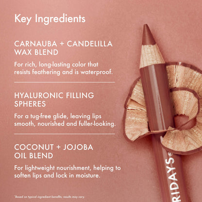Summer Fridays SoftLine Lip Liner Creamy Sculpting Lip Pencil - Pecan - deep warm maroon