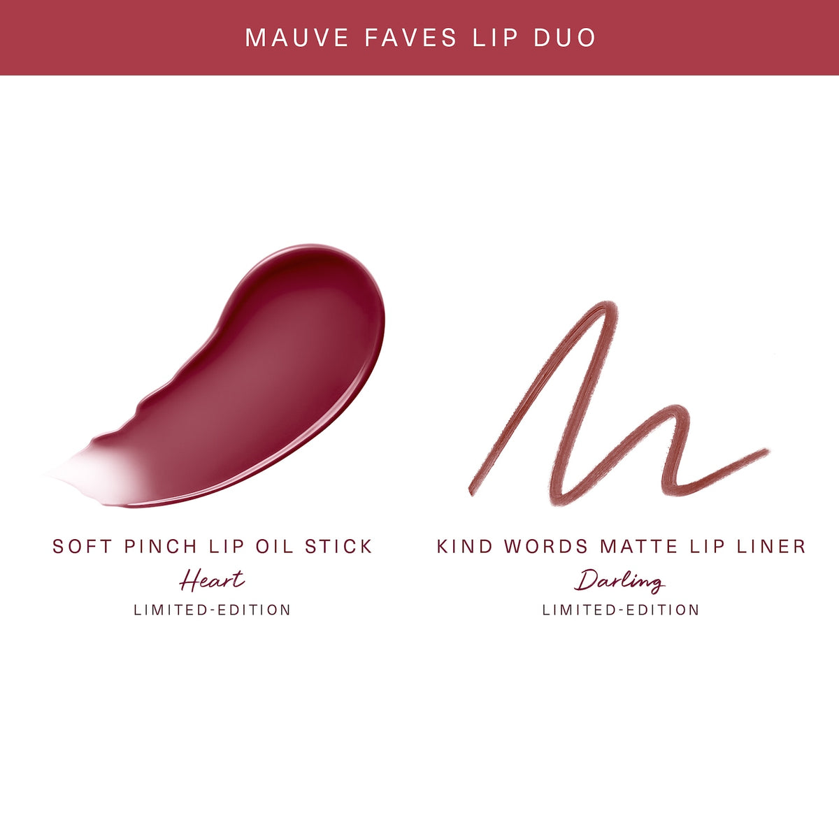 Rare Beauty by Selena Gomez Mauve Faves Lip Duo Makeup Gift Set - SKU-3014602