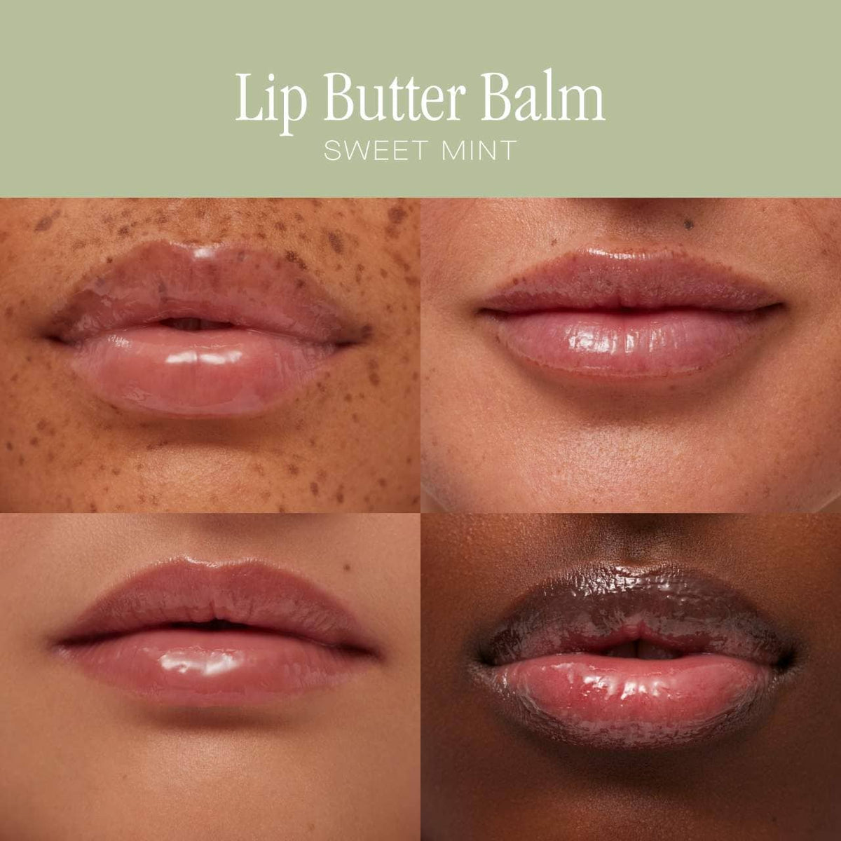 Summer Fridays Lip Butter Balm Treatment for Hydration + Nourishing Shine - Sweet Mint - sheer clear