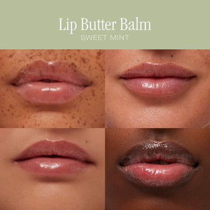 Summer Fridays Lip Butter Balm Treatment for Hydration + Nourishing Shine - Sweet Mint - sheer clear