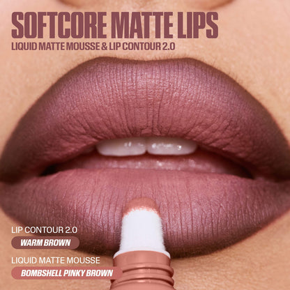 Huda Beauty Liquid Matte Mousse Soft Blur Lip Cream - Warm Brown
