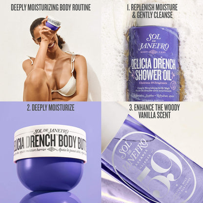 Sol de Janeiro Delícia Drench™ Deeply Moisturizing Body Butter for Dry Skin - 240 ml