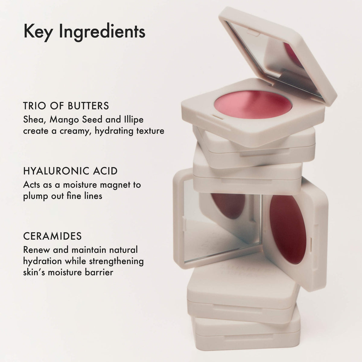 Summer Fridays Blush Butter Balm Hydrating Cream Blush with Peptides - Berry Spritz - neutral berry