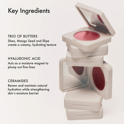 Summer Fridays Blush Butter Balm Hydrating Cream Blush with Peptides - Berry Spritz - neutral berry