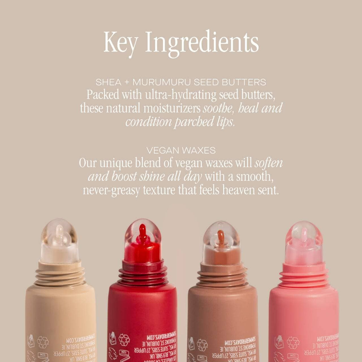 Summer Fridays Lip Butter Balm Treatment for Hydration + Nourishing Shine - Sweet Mint - sheer clear