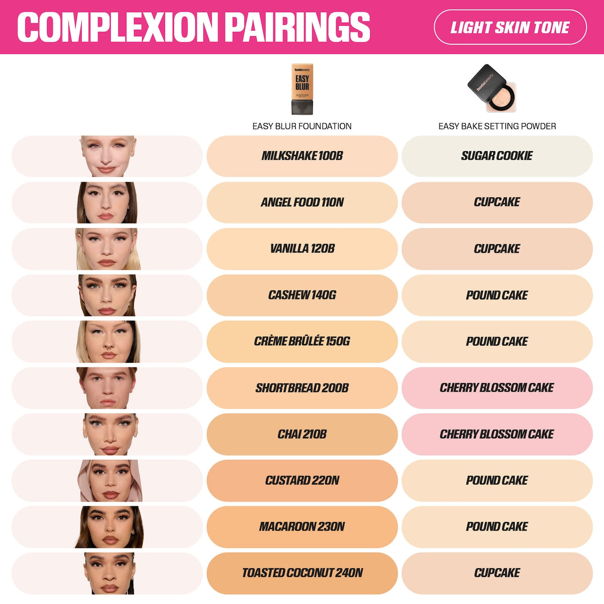 Huda Beauty Easy Blur Natural Airbrush Foundation with Niacinamide - Angel Food 110N