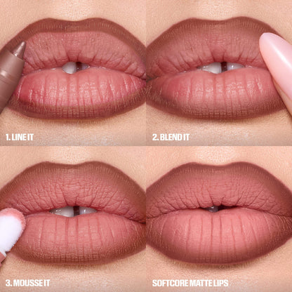 Huda Beauty Liquid Matte Mousse Soft Blur Lip Cream - Rich Brown