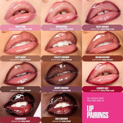 Huda Beauty Lip Contour Lip Stain for 12-Hour Wear