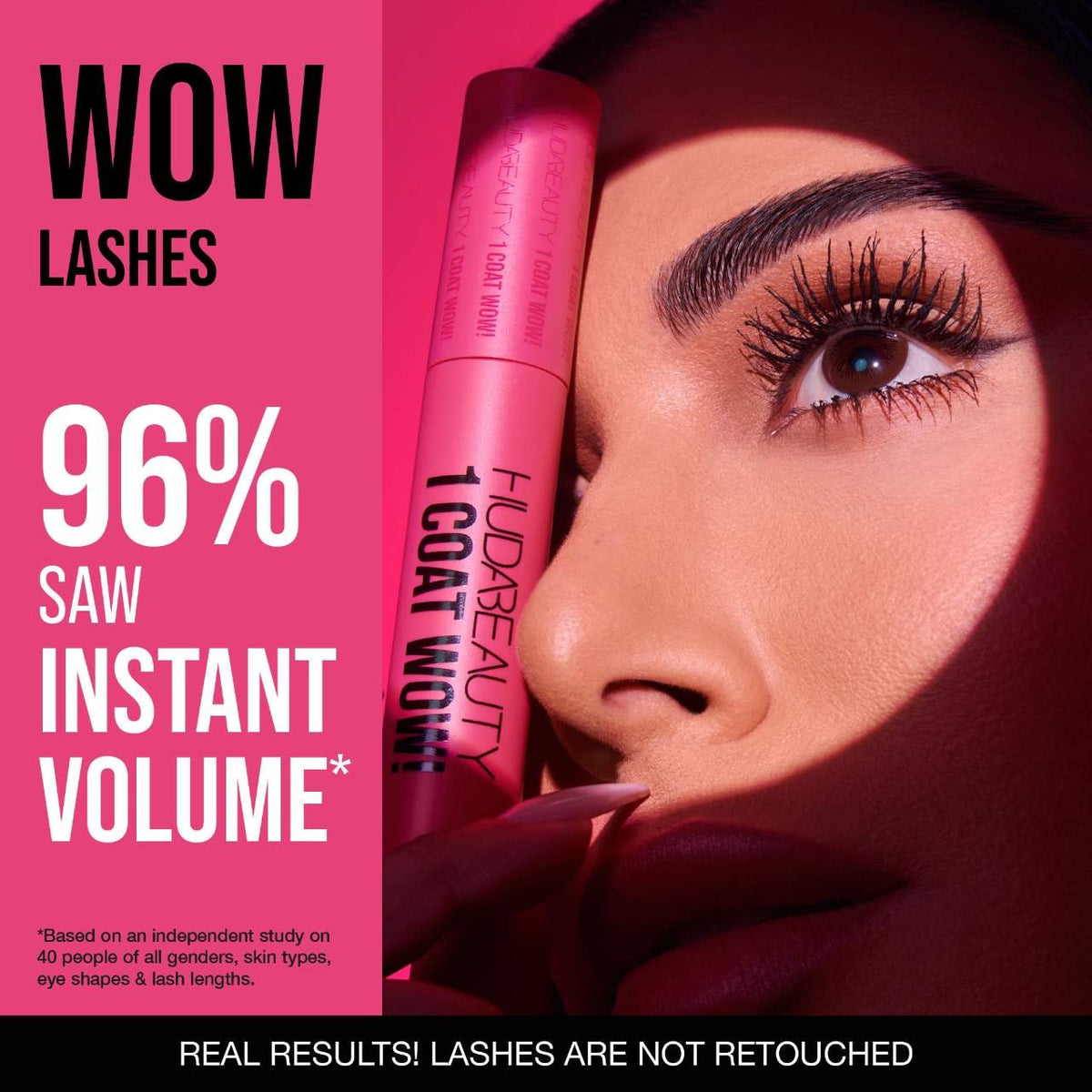 Huda Beauty 1 Coat WOW! Extra Volumizing and Lifting Mascara - Mini 7 ml