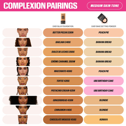 Huda Beauty Easy Blur Natural Airbrush Foundation with Niacinamide - Butter Pecan 330N