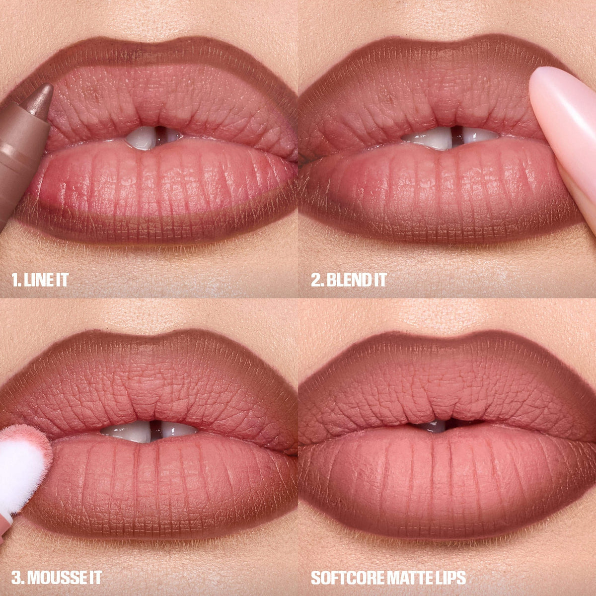 Huda Beauty Liquid Matte Mousse Soft Blur Lip Cream - Bombshell Pinky Brown