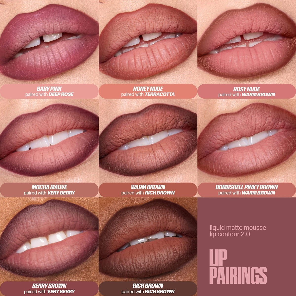 Huda Beauty Liquid Matte Mousse Soft Blur Lip Cream - Warm Brown