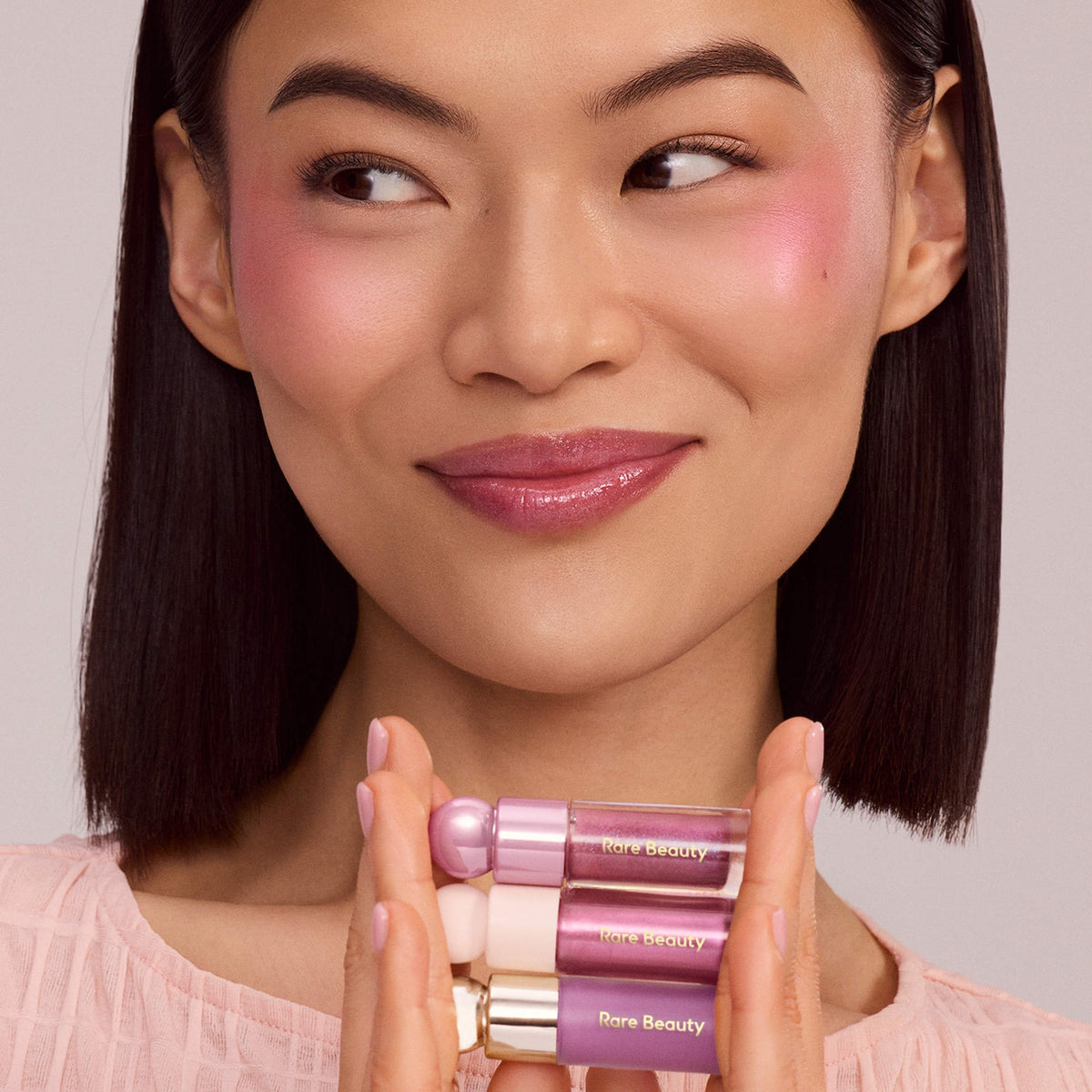 Rare Beauty by Selena Gomez Violet Faves Mini Cheek and Lip Trio Makeup Gift Set - SKU-3014594