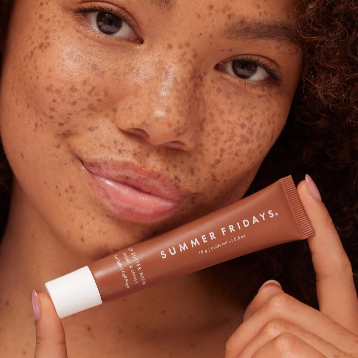 Summer Fridays Lip Butter Balm Treatment for Hydration + Nourishing Shine - Iced Coffee - sheer cocoa
