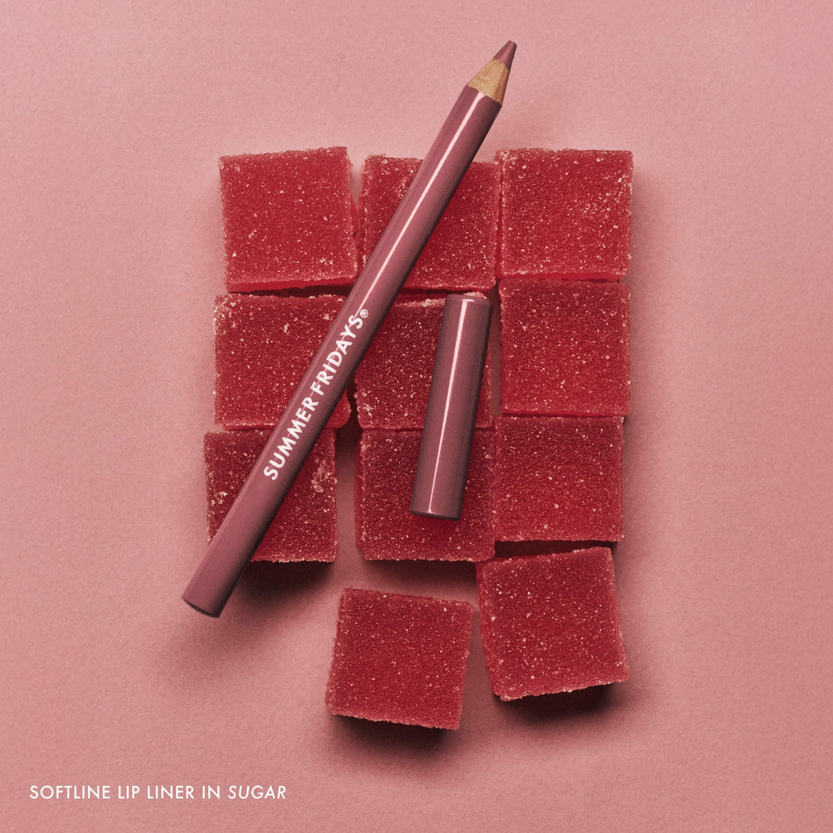Summer Fridays SoftLine Lip Liner Creamy Sculpting Lip Pencil - Sugar - soft cool pink