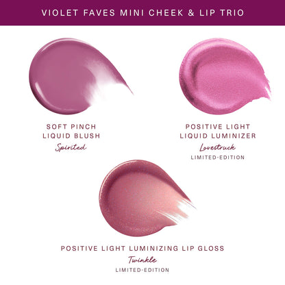 Rare Beauty by Selena Gomez Violet Faves Mini Cheek and Lip Trio Makeup Gift Set - SKU-3014594